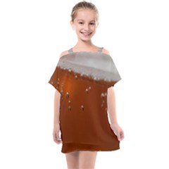 Bubble Beer Kids  One Piece Chiffon Dress by artworkshop