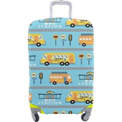Buses-cartoon-pattern-vector Luggage Cover (large)