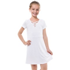 White Plain Kids  Cross Web Dress by FunDressesShop