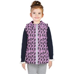 Pink Cat Kids  Hooded Puffer Vest by NerdySparkleGoth