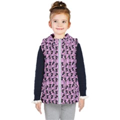 Pink Cat Kids  Hooded Puffer Vest by InPlainSightStyle