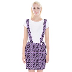 Purple Cat Braces Suspender Skirt by NerdySparkleGoth