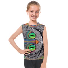 Alice In Wonderland Cat Kids  Mesh Tank Top
