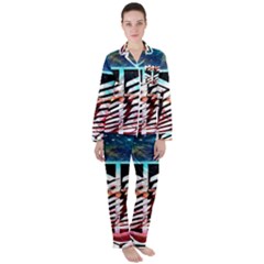 Attack On Titan Shingeki Galaxy Satin Long Sleeve Pajamas Set