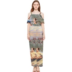 Beauty And The Beast Castle Draped Sleeveless Chiffon Jumpsuit by artworkshop