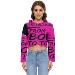 Bow To Toe Cheer Women s Lightweight Cropped Hoodie by artworkshop