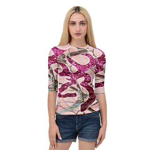 Browning Deer Glitter Quarter Sleeve Raglan Tee by artworkshop