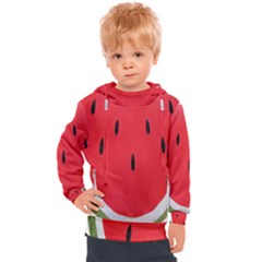 Watermelon Pillow Fluffy Kids  Hooded Pullover by artworkshop