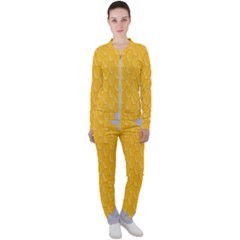 Hexagons Yellow Honeycomb Hive Bee Hive Pattern Casual Jacket And Pants Set by artworkshop