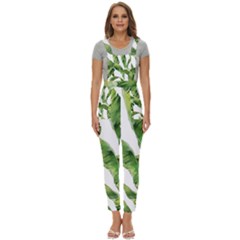 Sheets Tropical Plant Palm Summer Exotic Women s Pinafore Overalls Jumpsuit by artworkshop