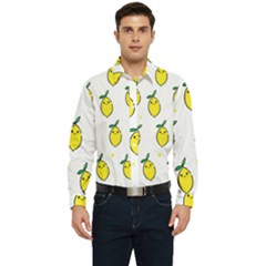 Pattern Lemon Texture Men s Long Sleeve  Shirt by artworkshop