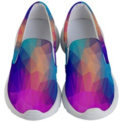 Triangles Polygon Color Kids Lightweight Slip Ons by artworkshop