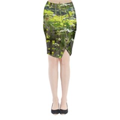 Bitter Melon Midi Wrap Pencil Skirt