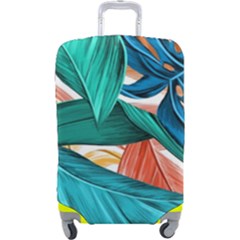 Leaves Tropical Exotic Luggage Cover (large) by artworkshop