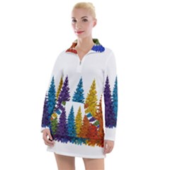 Christmas-002 Women s Long Sleeve Casual Dress by nate14shop