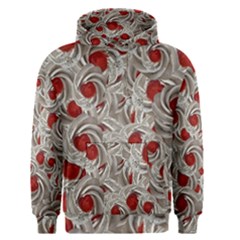 Cream With Cherries Motif Random Pattern Men s Core Hoodie by dflcprintsclothing