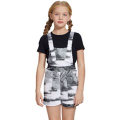 Ink-wash-painting-mountain-rolling-mountains Kids  Short Overalls by Jancukart