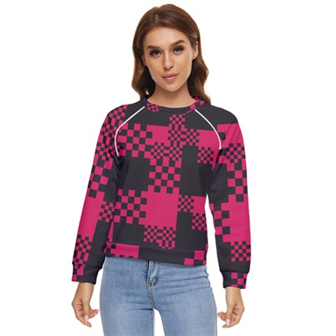 Cube-square-block-shape-creative Women s Long Sleeve Raglan Tee by Amaryn4rt
