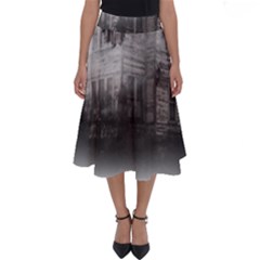 Haunted-night Building Perfect Length Midi Skirt by Jancukart