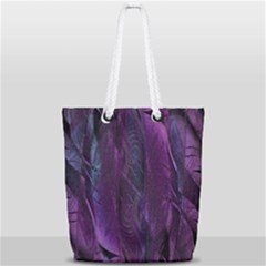 Feather Full Print Rope Handle Tote (small)