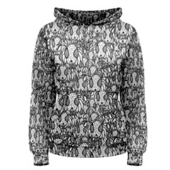 Sketchy Monster Insect Drawing Motif Pattern Women s Pullover Hoodie by dflcprintsclothing