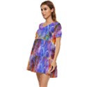 Abstract Colorful Artwork Art Tiered Short Sleeve Babydoll Dress View3