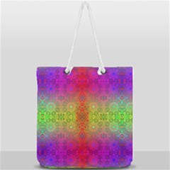 Mirrored Energy Full Print Rope Handle Tote (large) by Thespacecampers