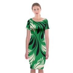 Folk Flowers Print Floral Pattern Ethnic Art Classic Short Sleeve Midi Dress by Eskimos