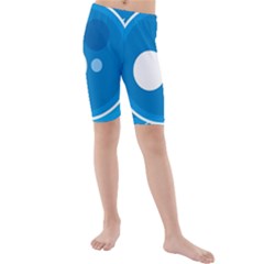Background-blue-modern-creative Kids  Mid Length Swim Shorts by Jancukart