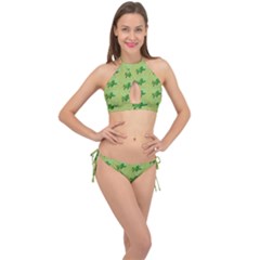 Phone-wallpaper-002 Cross Front Halter Bikini Set by nate14shop