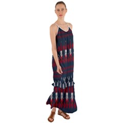 Christmas-seamless-knitted-pattern-background 003 Cami Maxi Ruffle Chiffon Dress by nate14shop