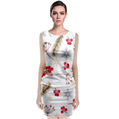 Christmas-seamless-pattern-with-fir-branches Classic Sleeveless Midi Dress by nate14shop