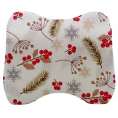 Christmas-seamless-pattern-with-fir-branches Velour Head Support Cushion by nate14shop