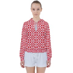 Background-heart Women s Tie Up Sweat by nate14shop