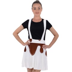 Chocolate Velvet Suspender Skater Skirt by nate14shop