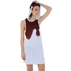 Chocolate Racer Back Hoodie Dress