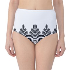 Im Fourth Dimension Black White 5 Classic High-waist Bikini Bottoms by imanmulyana