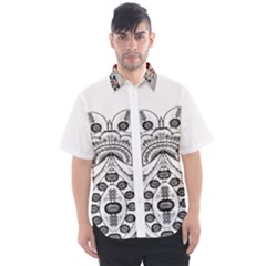 Im Fourth Dimension Black White 9 Men s Short Sleeve Shirt