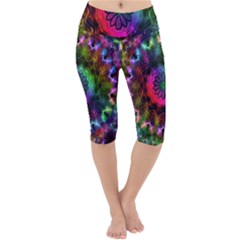 Pride Mandala Lightweight Velour Cropped Yoga Leggings by MRNStudios