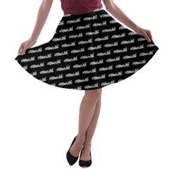 Be Wild Text Motif Pattern A-line Skater Skirt by dflcprintsclothing
