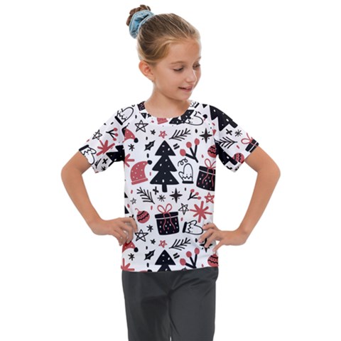 Christmas Tree-background-jawelry Bel,gift Kids  Mesh Piece Tee by nate14shop