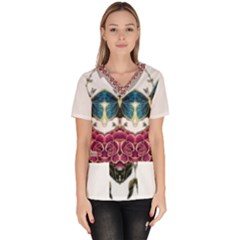 Im Fourth Dimension Colour 14 Women s V-neck Scrub Top