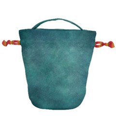 Dark Green Abstract Drawstring Bucket Bag