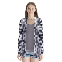 Square-black Drape Collar Cardigan