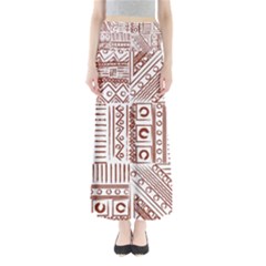 Tribal Pattern Vintage Texture Full Length Maxi Skirt