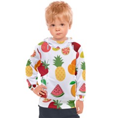 Fruits Cartoon Kids  Hooded Pullover by Sapixe