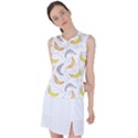 Seamless stylish pattern-with-fresh-yellow-bananas-background Women s Sleeveless Sports Top View1