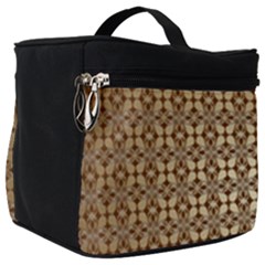 Background-chevron Chocolate Make Up Travel Bag (big)