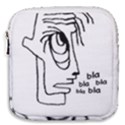 Cartoon Head Talking Drawing Tshrt Mini Square Pouch View1