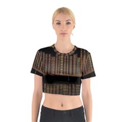 Books Covers Book Case Old Library Cotton Crop Top by Amaryn4rt